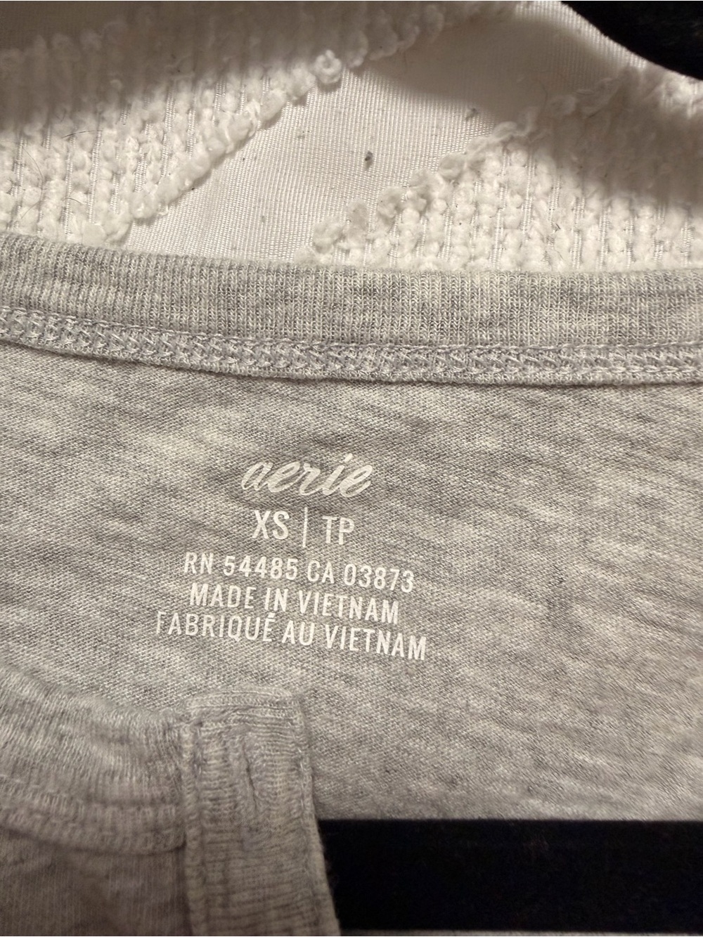 Aerie Taupe Long Sleeve Henley Top - Picture 4 of 4